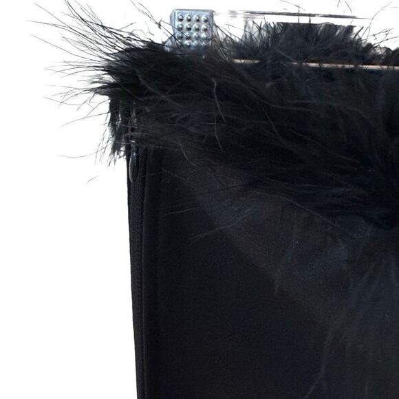 Superdown REVOLVE Olivia Strapless Top in Black Feather Trim Bandeau S NWT - Picture 6 of 9